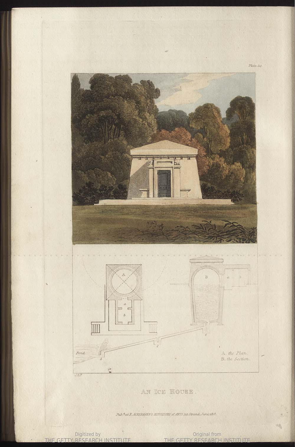 Architectural drawing for an Icehouse